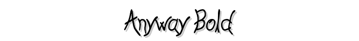 Anyway Bold font